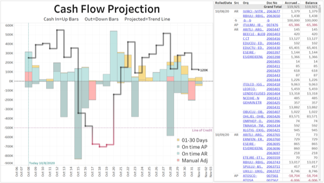 Acumatica Dashboards - Cash Flow Projection