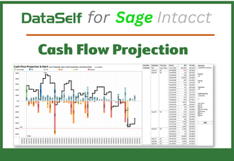 DataSelf for Sage Intacct Cash Flow Projection dashboard